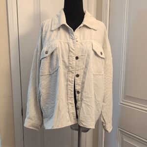 Rue21 Light Beige Corduroy Utility Jacket